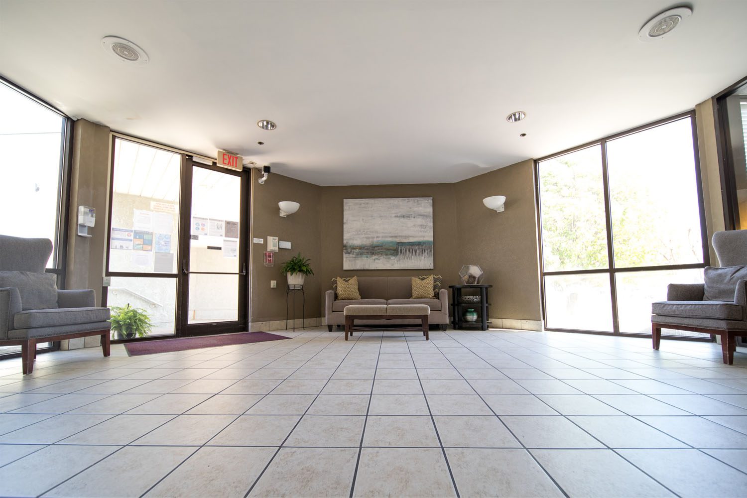 The entryway of a skilled nursing facility