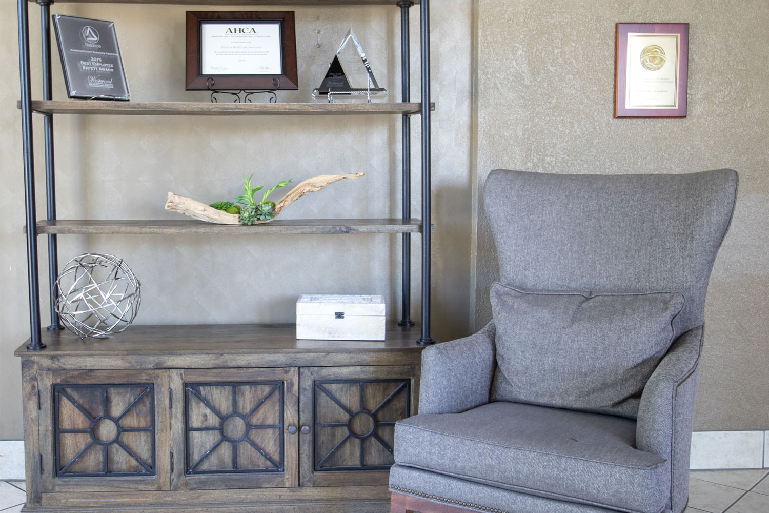 Sitting area at a skilled nursing facility